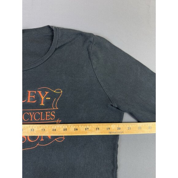Rare Vintage Y2K Harley Davidson McGrath Hawkeye Coralville IA Flames Longsleeve - Picture 9 of 10